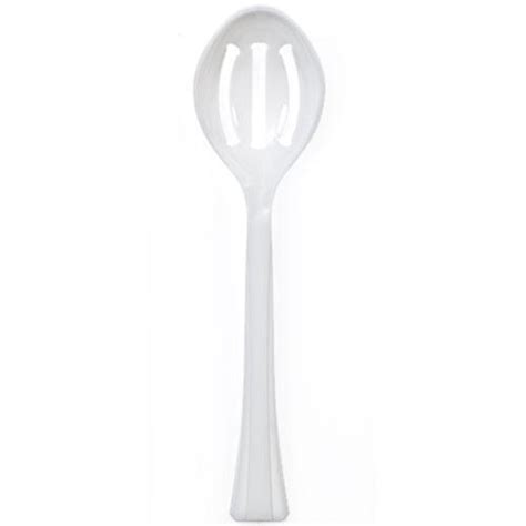 plastic slotted spoons.